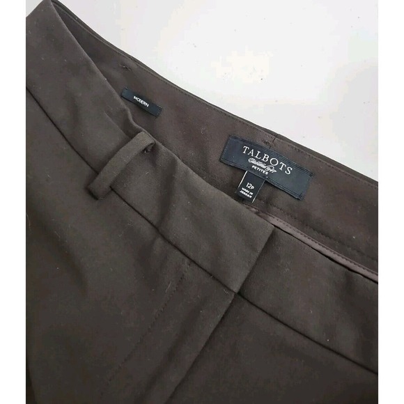 Talbots ~Woman Size 12 Petite~ Brown Modern Fit Dress Bootcut Pants Office Wear. - Picture 2 of 9